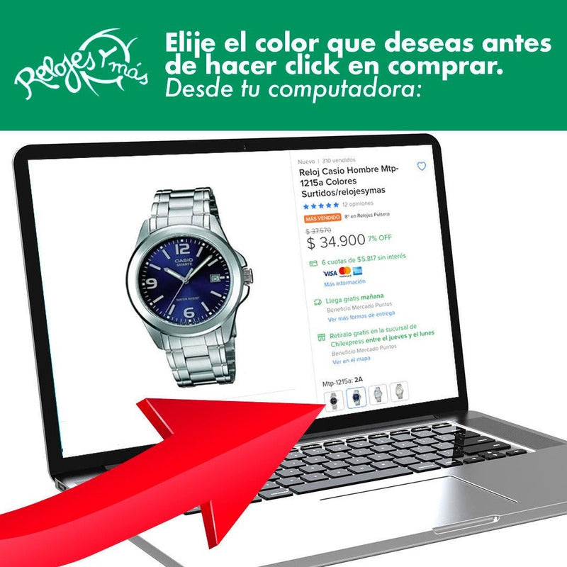 Reloj Casio Dama Ltp-1275sg Colores Surtidos/relojesymas Dorada Y Plateada 7b