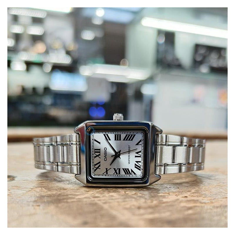 Reloj Casio Ltp-v007d-7b Numeros Romanos Casiocentro Plateado