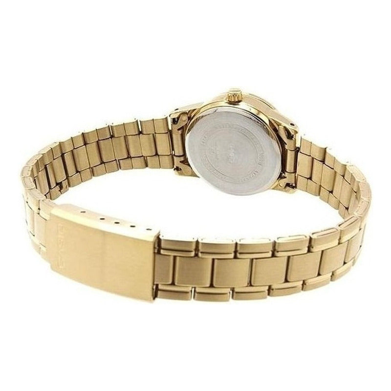 Reloj Casio Ltpv002 Mujer Acero Dorado Watchsalas Full