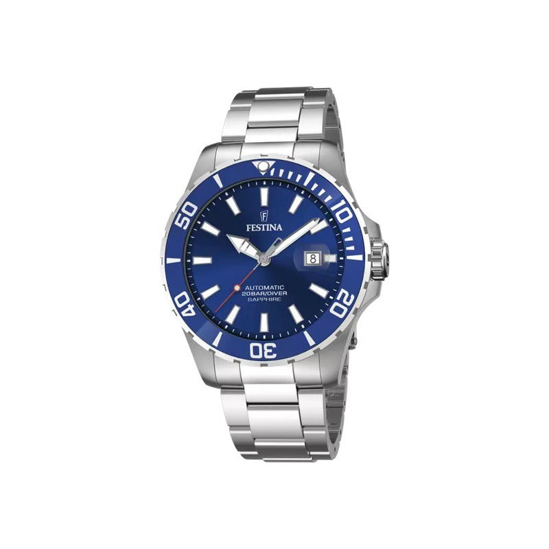 Reloj De Pulsera Festina Automatic F20531-3 Relojesymas Gris Plata Azul