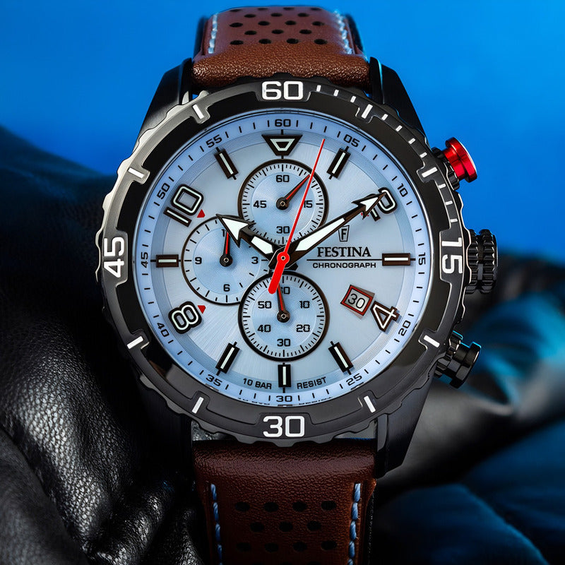 Reloj Festina F20519/1 Marrón Hombre Negro Azul Claro