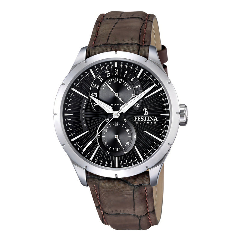 Reloj F16573/4 Festina Hombre Retro Plateado Negro