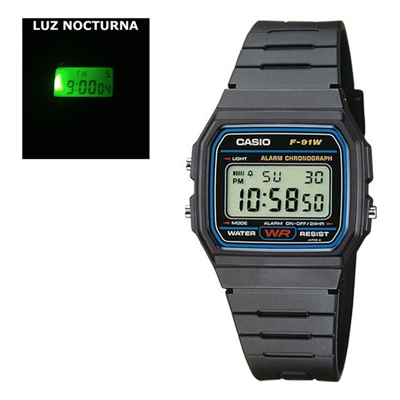 Reloj Casio Retro F-91w Colores Surtidos/relojesymas