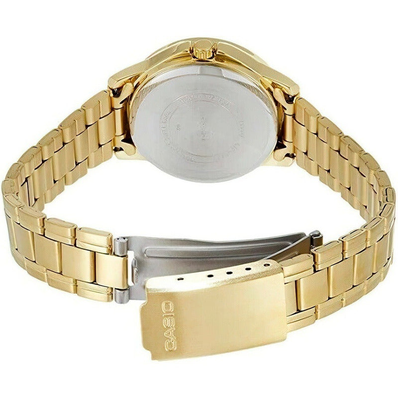 Reloj Casio Mujer Ltp-v004g-1budf Dorado Negro Negro Ltp-v004g-1b