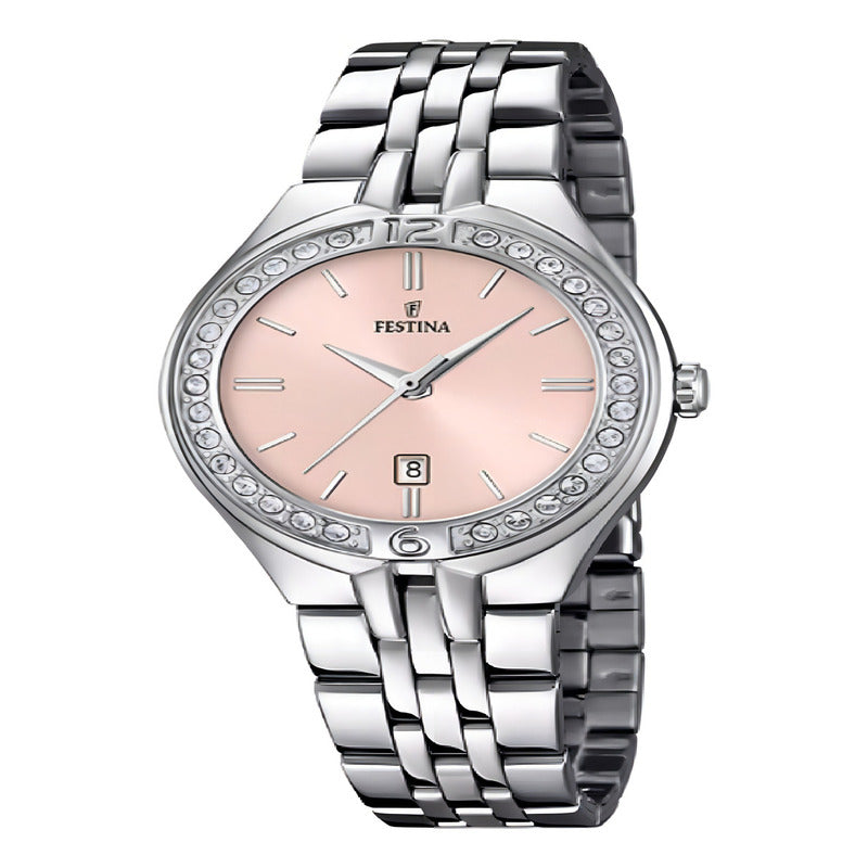 Reloj Para Mujer Festina Rosa F16867/6 Plateado