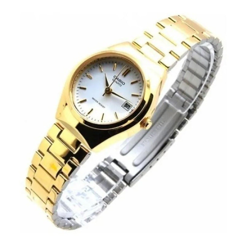 Reloj Casio Ltp-1170n-7a Mujer Dorado Acero Analogo Original