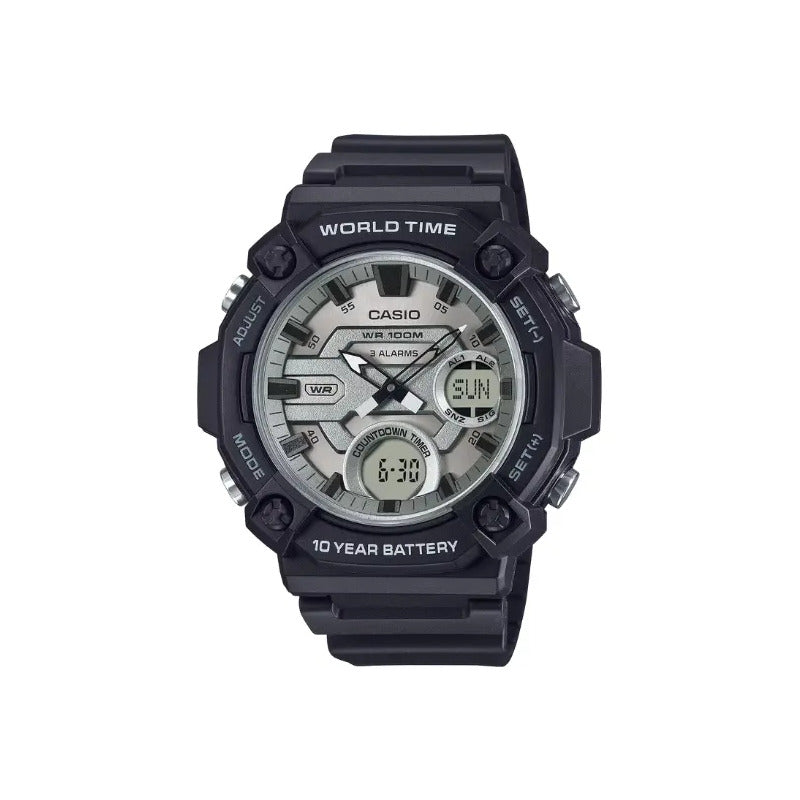 Reloj Casio Aeq-120w-7av Hombre - Análogo Digital Negro Gris