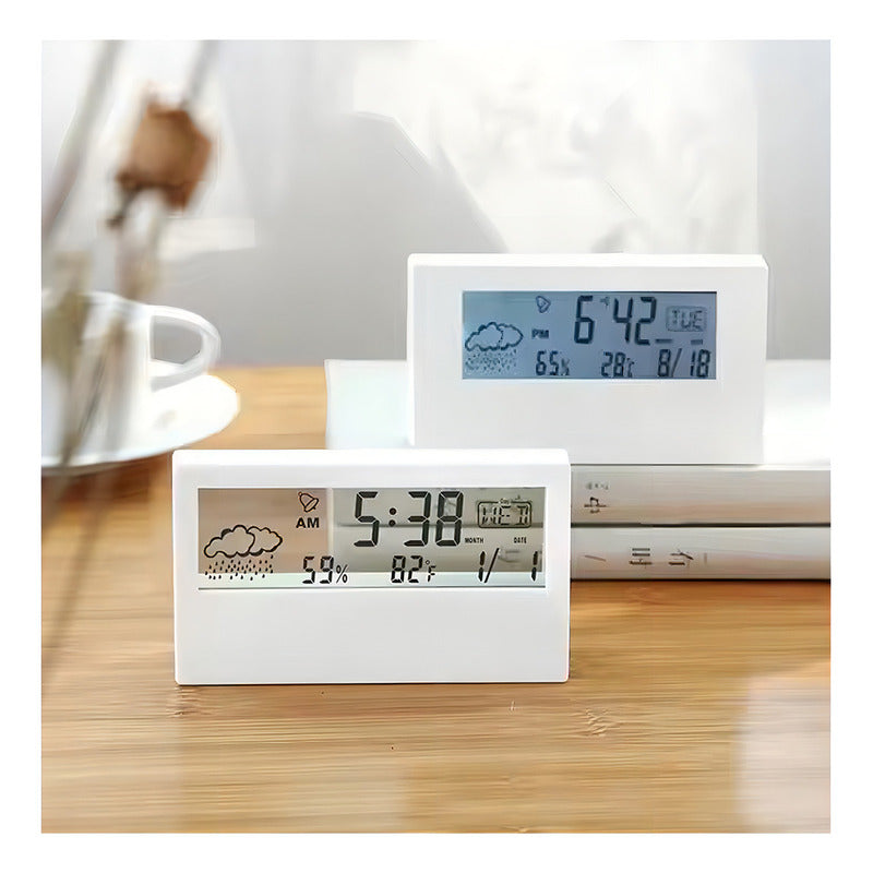Reloj Despertador Pantalla 2158 Led Fecha Temperatura