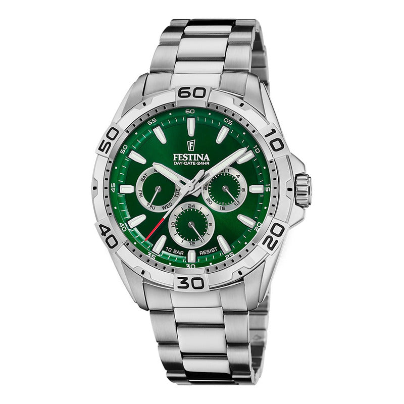 Reloj Festina The Originals F20623/3 Calendario Plateado Verde