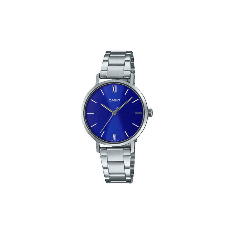 Reloj Casio Mujer Ltp-vt02d-2audf Cuarzo Plateado