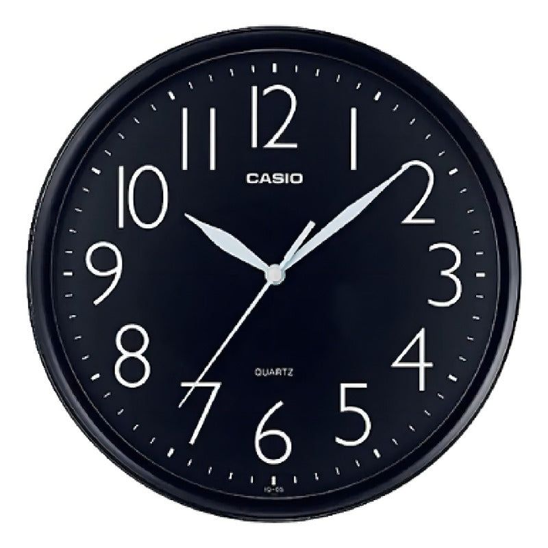 Reloj Pared Casio Iq-05-1df Color De La Estructura Negro Negro (1)