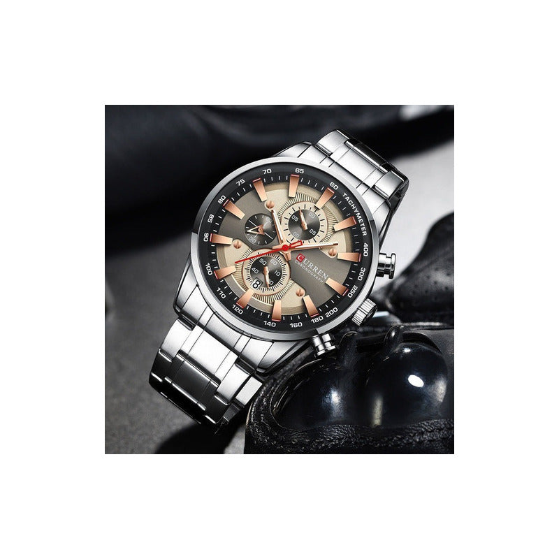 Relojes De Calendario 8351-2 Curren Cronografo  White/gray