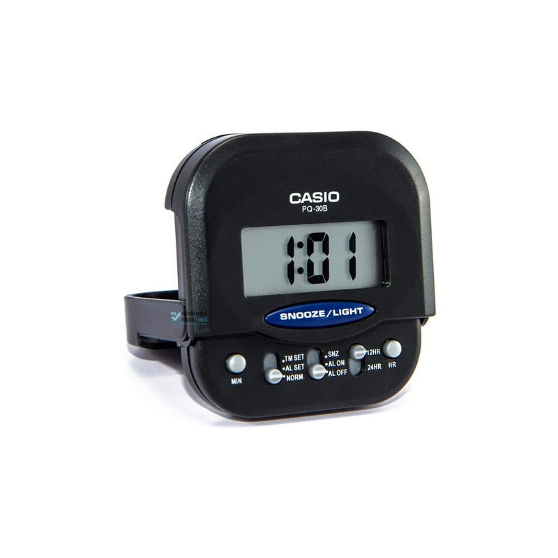 Reloj Despertador Negro Casio Pq-30b-1