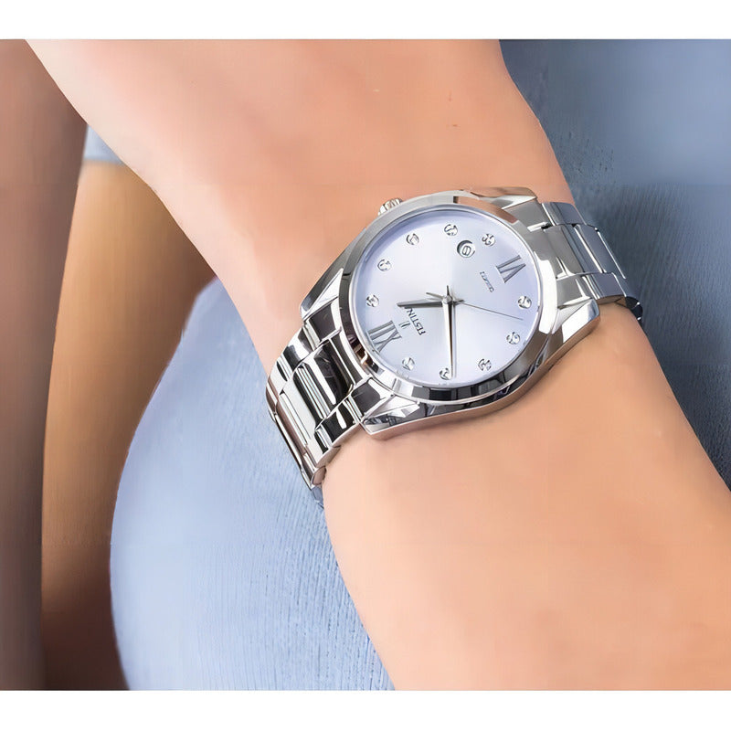 Reloj De Mujer Festina Boyfriend Con Piedras De Acero F16790 Plateado Lavanda / Lila