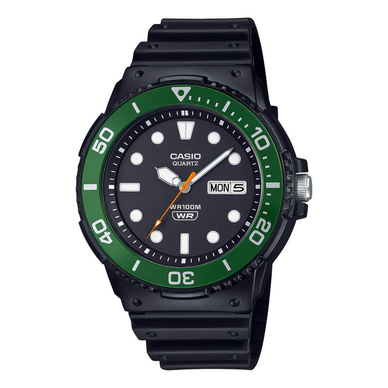 Reloj Hombre Casio Mrw-230h - 44.6mm - Sumergible 100m Malla Negro Fondo 1e3