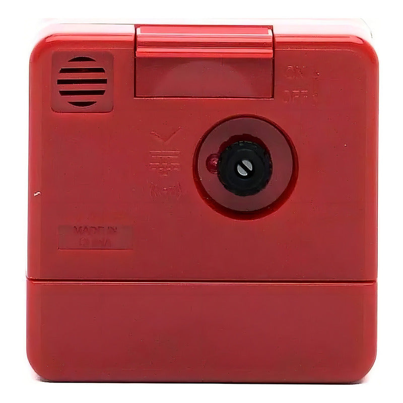 Reloj Despertador Casio Tq-140-4df /relojeria Violeta Color Rojo