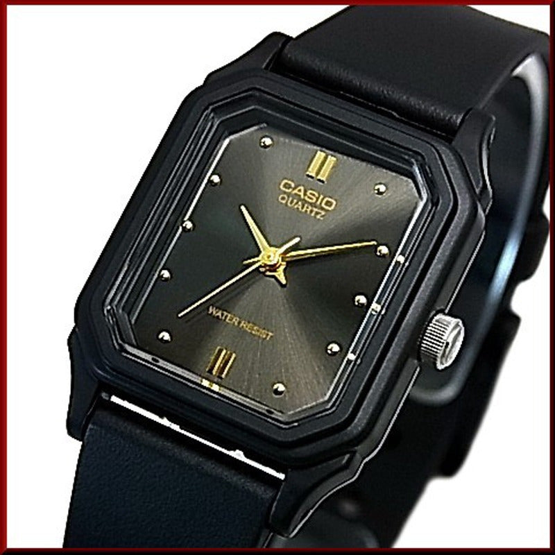 Reloj Casio Dama Lq-142e-1a Resina Original Negro Gris Oscuro