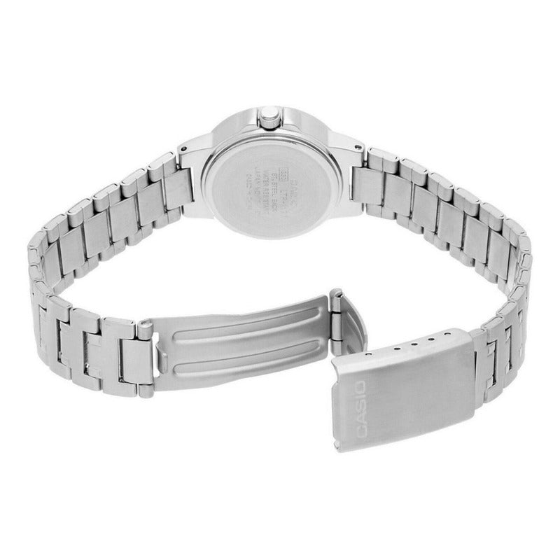 Reloj Cario Mujer Modelo Ltp-1177a-1adf Plateado