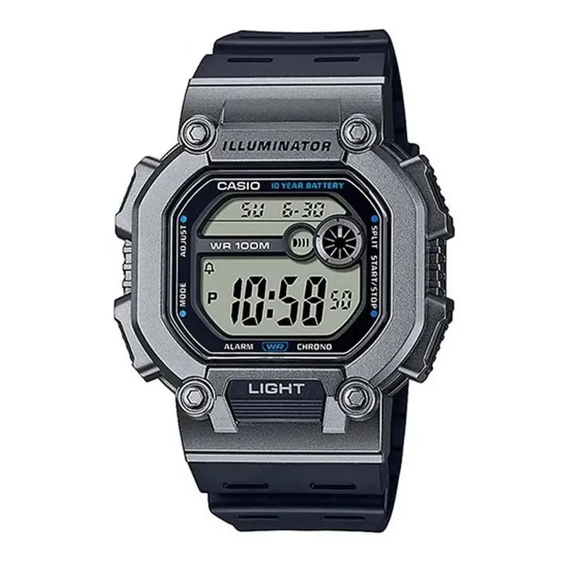 Reloj Pulsera Digital Casio W-737h-2a Con Correa De Resina Color Gris 1a2
