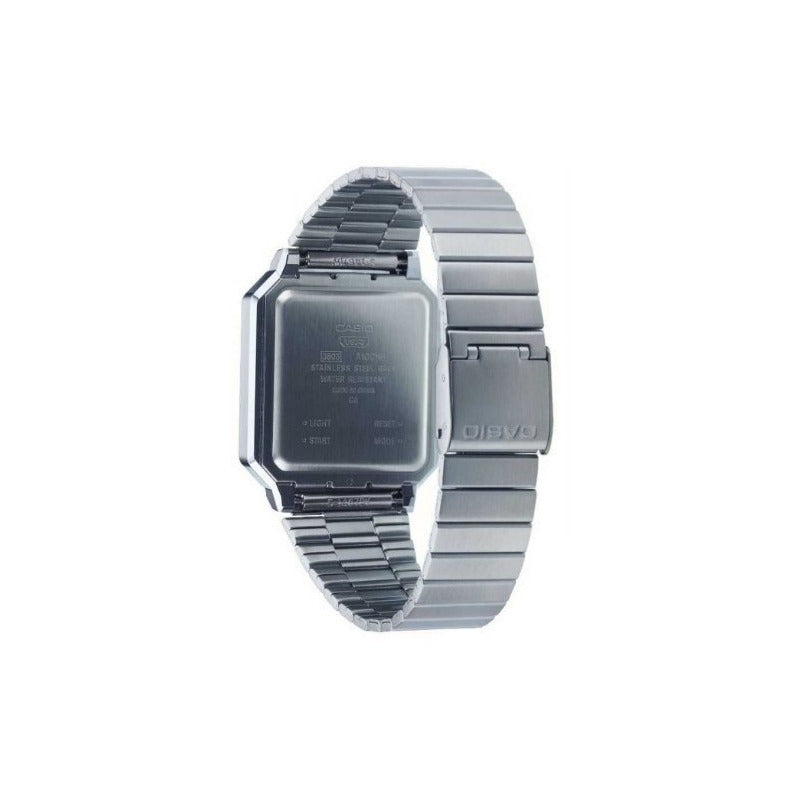 Reloj Casio Vintage A-100we-7b Agente Oficial Casiocentro Plateado
