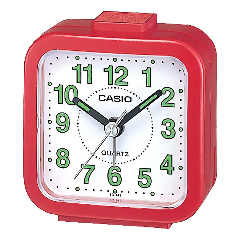 Reloj Despertador Casio Tq-141-4d Rojo