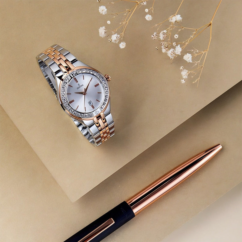 Reloj F16868/2 Festina Mujer Mademoiselle Plateado Blanco