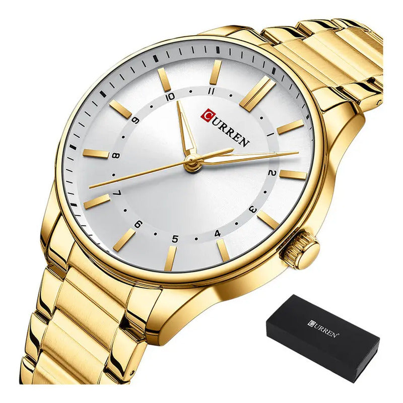 Reloj Pulsera Curren 8430-4 Color Golden/white Golden/white Dorado Blanco