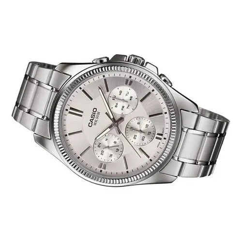 Reloj Casio Para Hombre Mtp-1375d-7av Original Plateado