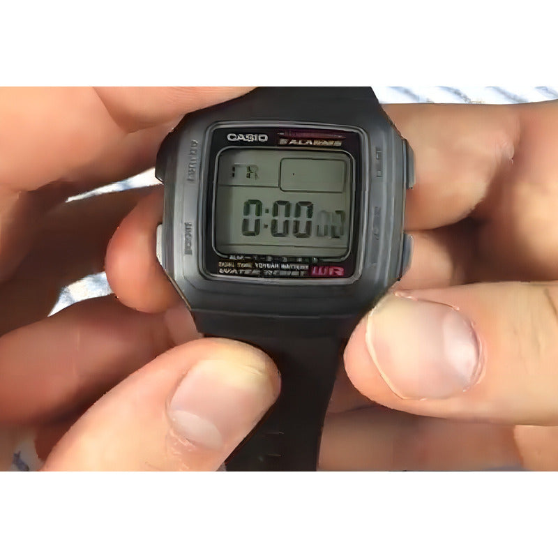 Reloj Casio F-201wa-1adf Cuarzo Hombre Negro Natural