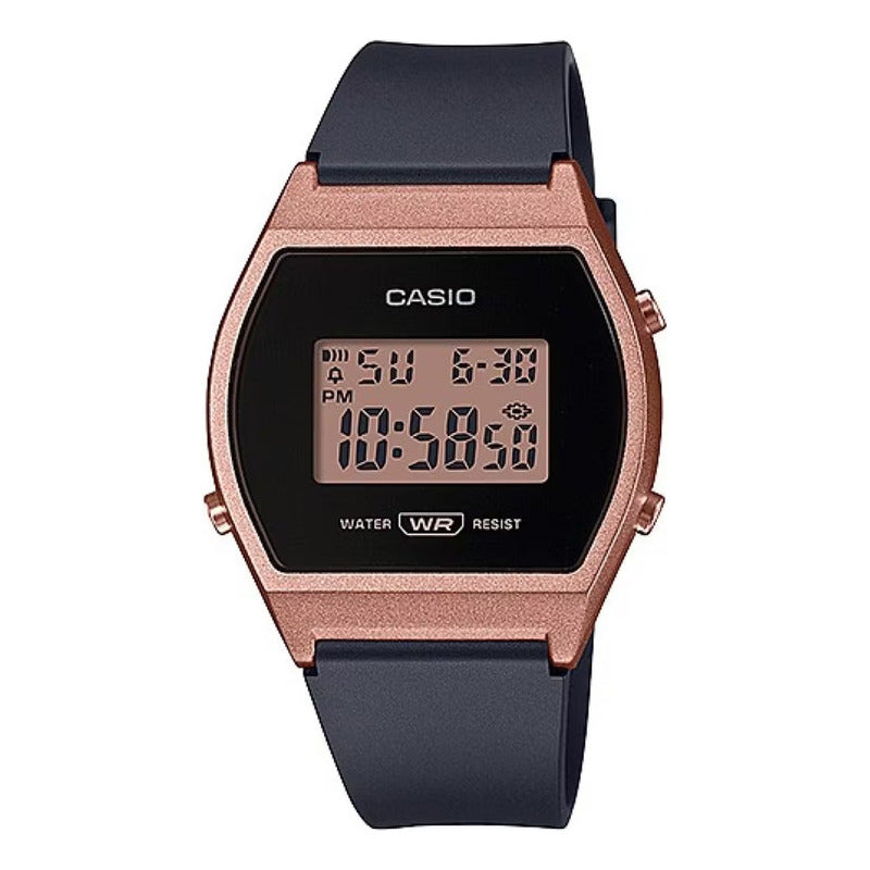 Reloj Casio Youth Digital Resina Dama Lw-204-1a Original Negro Negro Gris Oscuro