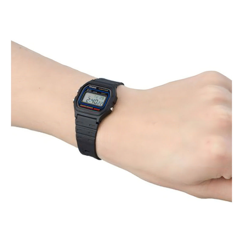 Reloj Casio W-59 Vintage Retro Malla Color Negro
