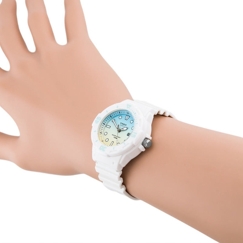 Reloj Mujer Casio Lrw-200h-2e2v Análogo Relojesymas Blanco Multicolor