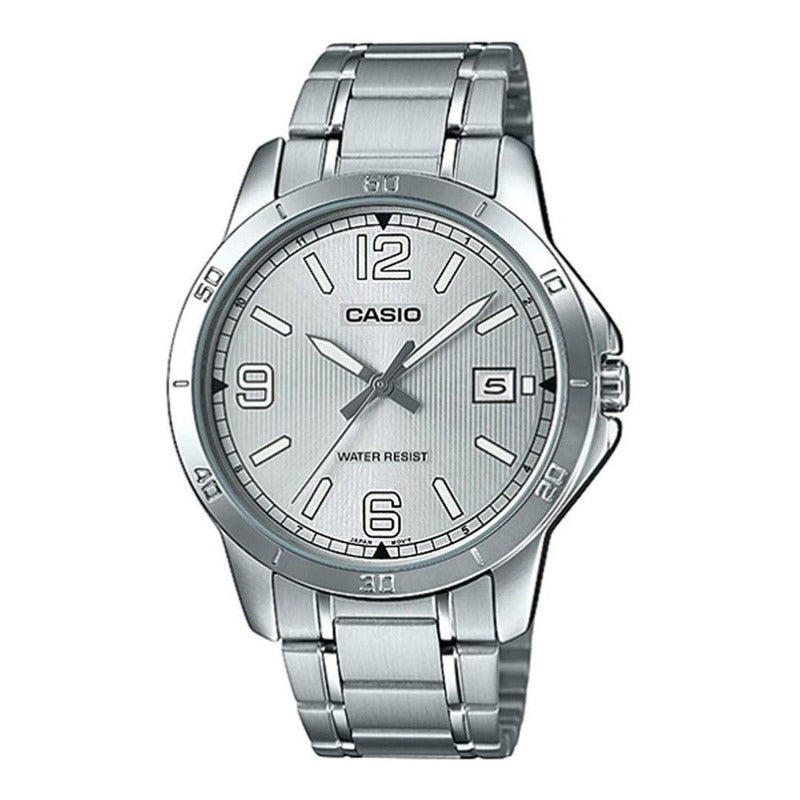 Reloj De Pulsera Casio Enticer Mtp-v004d-7b2 Relojesymas Plateado Gris