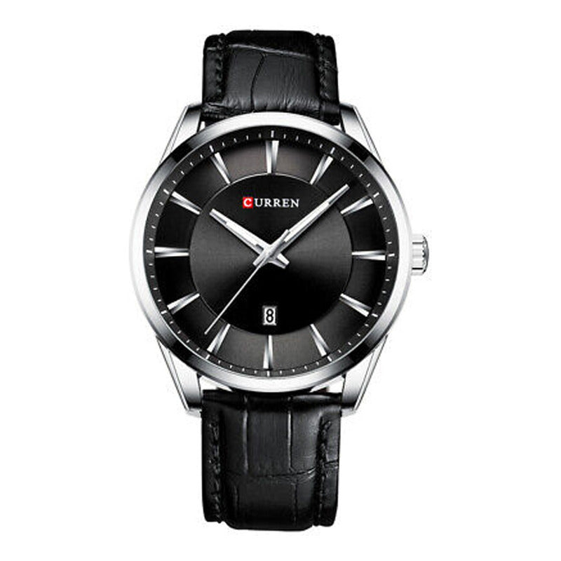 Reloj Curren Krec751901 Hombre Silicona Negro Plateado