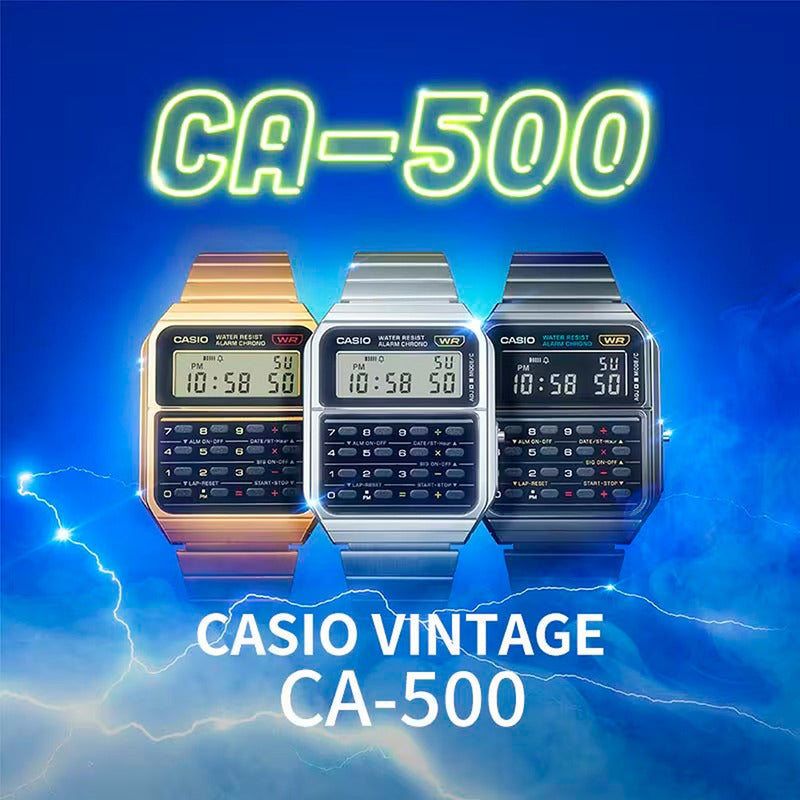Reloj Pulsera Digital Casio Ca-500wegg-1bdf Con Correa De Acero Inoxidable Color Negro - Bisel Gris