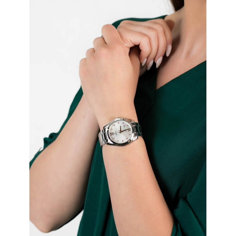 Reloj Festina Mujer Acero Con Piedras F16790/a Plateado Blanco
