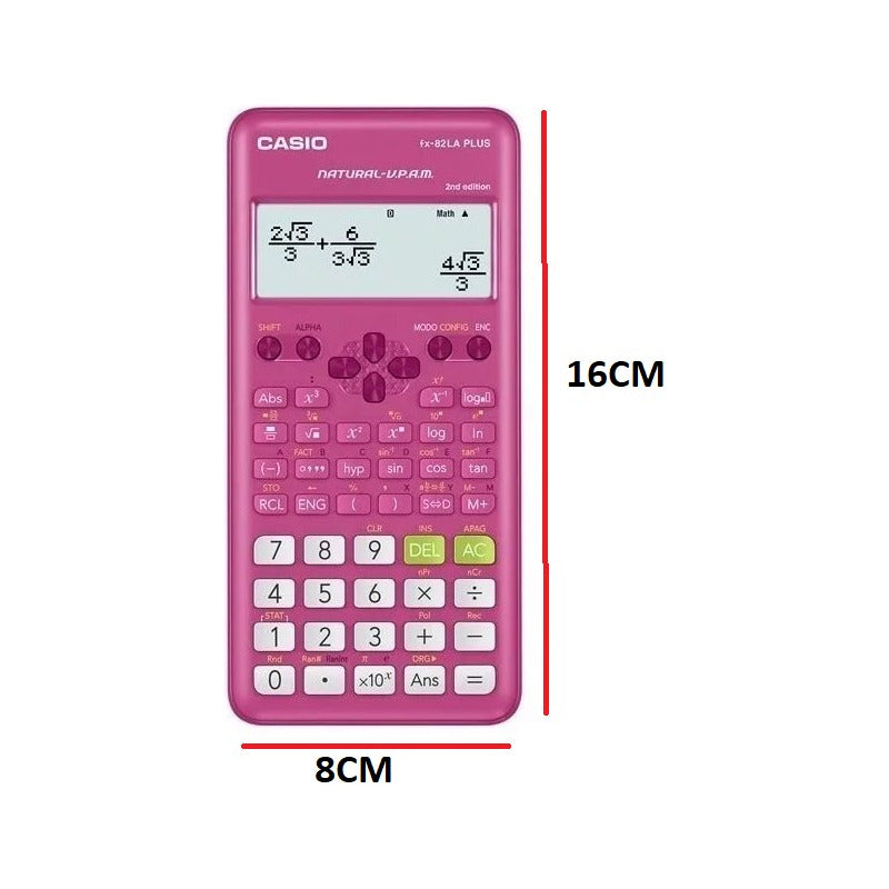 Calculadora Casio Cientifica Fx-82laplus2-pk Plus Color Rosa