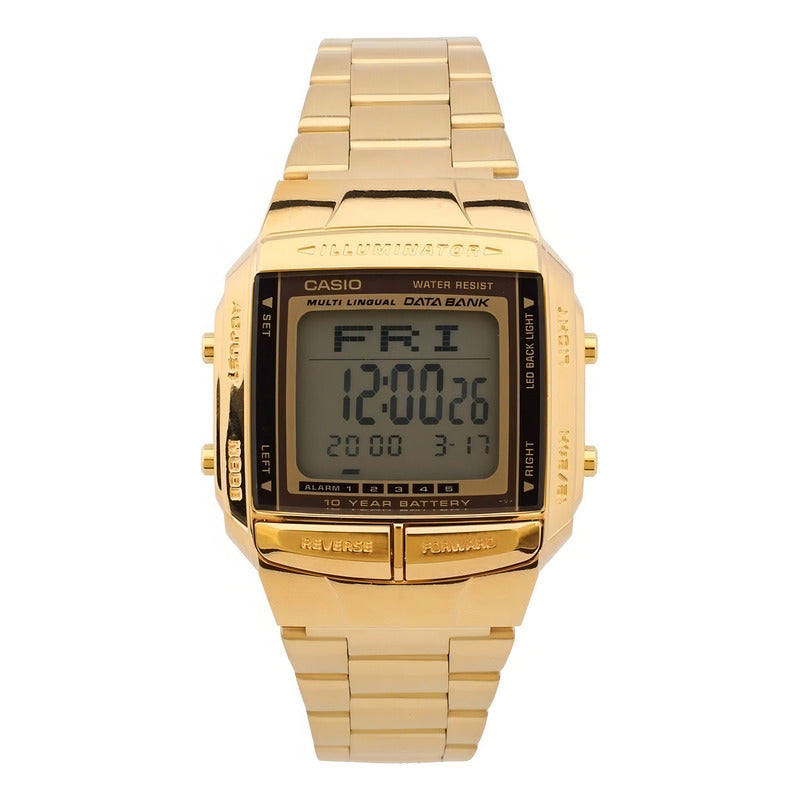 Reloj Casio Db-360g Hombre Gold Vintage Dorado Dorado Gris