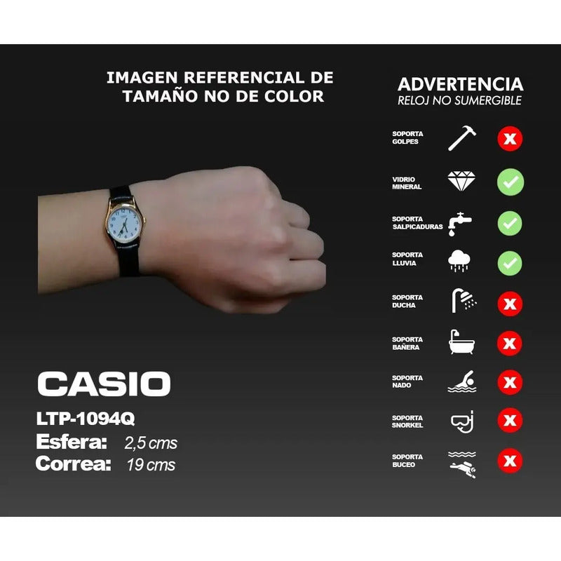 Reloj Casio Cuero Dama Ltp-1094 Colores Surtidos/relojesymas
