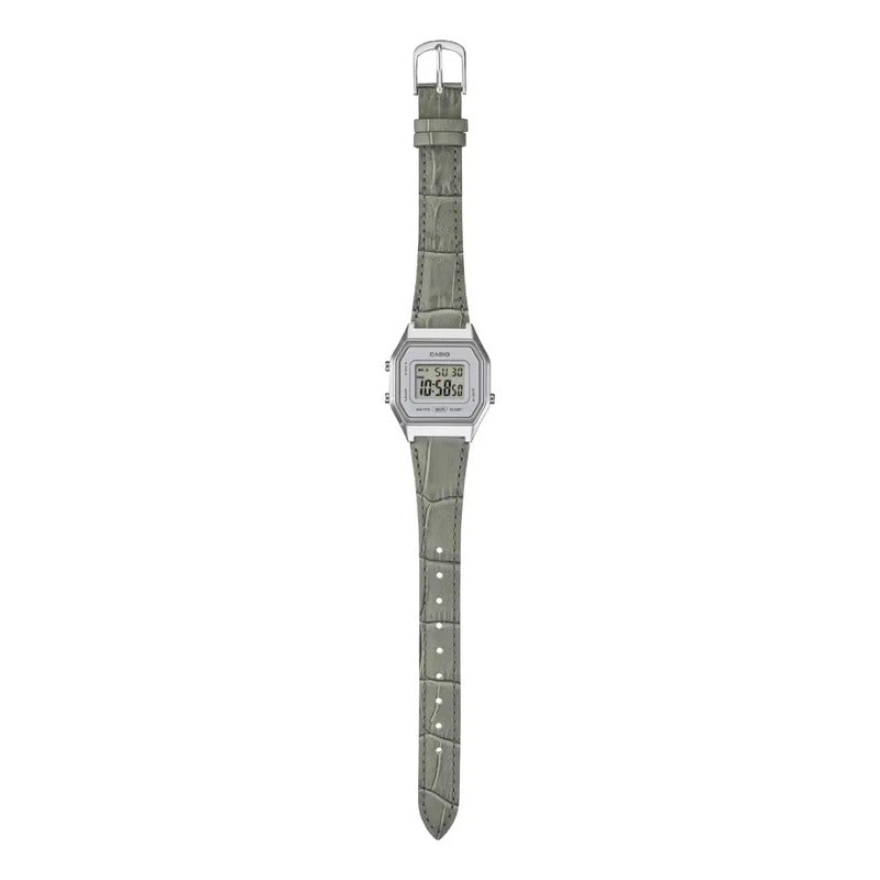 Reloj Casio Vintage La680wel-8a2df Positive Negro Gris Gris Plateado