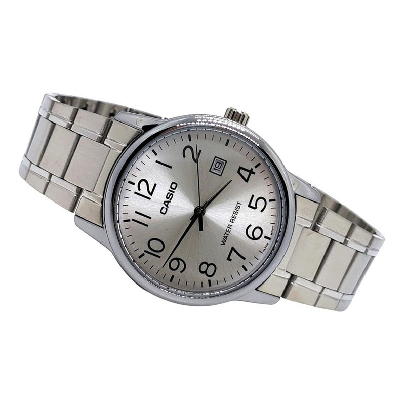 Reloj Pulsera Casio Mtp-v002d-7b Con Correa De Acero Inoxidable Color Plateado Para Hombre