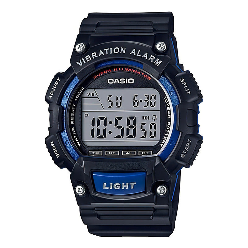 Reloj Casio Original Negro Para Hombre, Correa De Factura, Color Negro, 2 Biseles, Como En La Foto, Color De Fondo Como En La Foto Gris