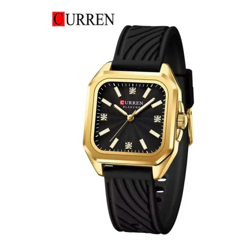 Reloj Para Mujer Curren 9113-4 Kree4504 Dorado Dorado Negro