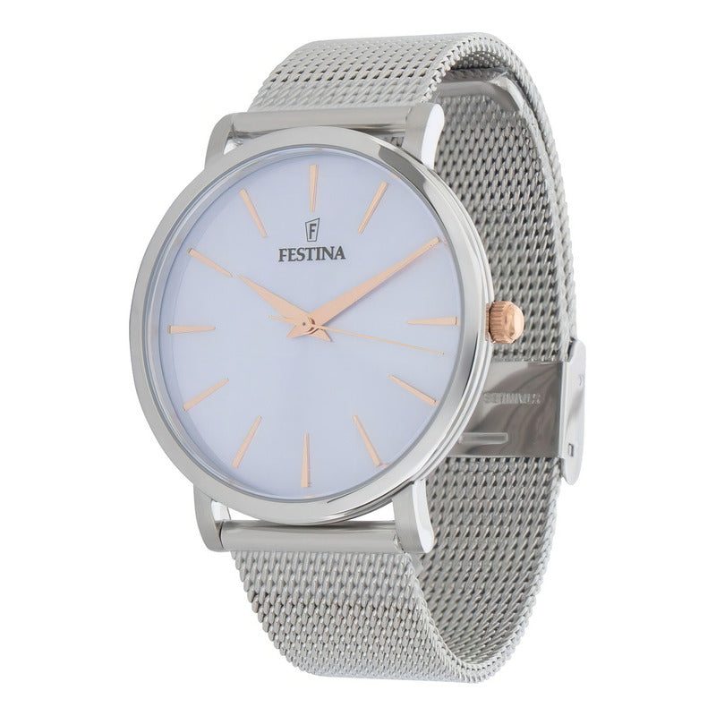 Reloj F20475-3 ORIGINAL Festina Mujer Boyfriend Collection Acero Plateado Azul Claro