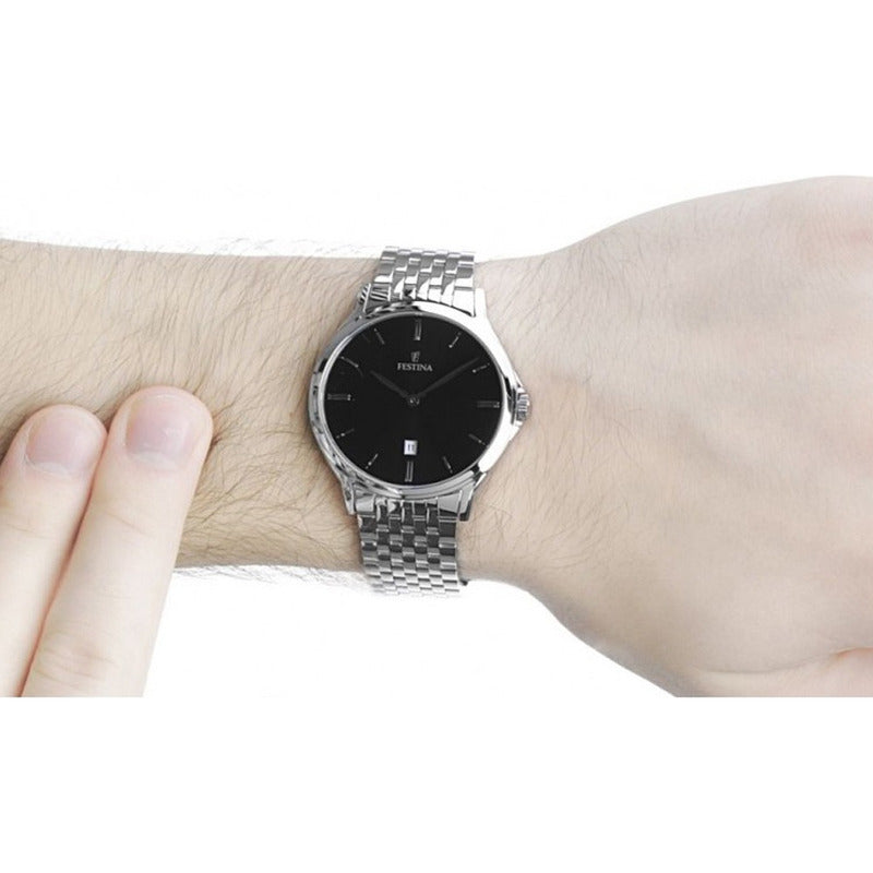 Reloj Festina Hombre Classic F16744/4 Relojesymas Plateado Negro