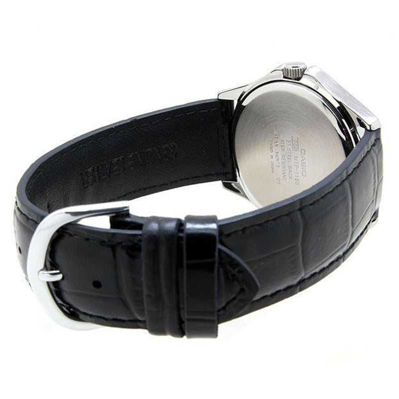 Reloj Casio Clásico Mtp1183e-7adf Relojesymas Negro Plateado Blanco