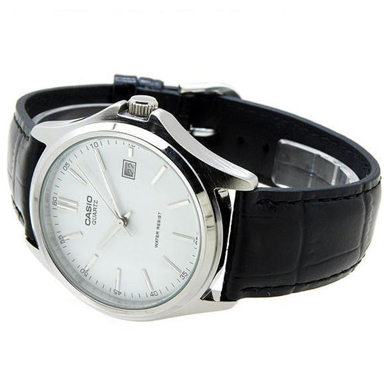 Reloj Casio Clásico Mtp1183e-7adf Relojesymas Negro Plateado Blanco