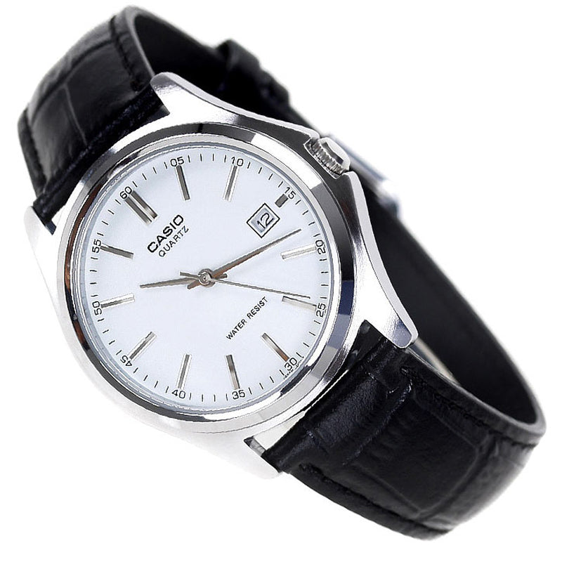 Reloj Casio Clásico Mtp1183e-7adf Relojesymas Negro Plateado Blanco