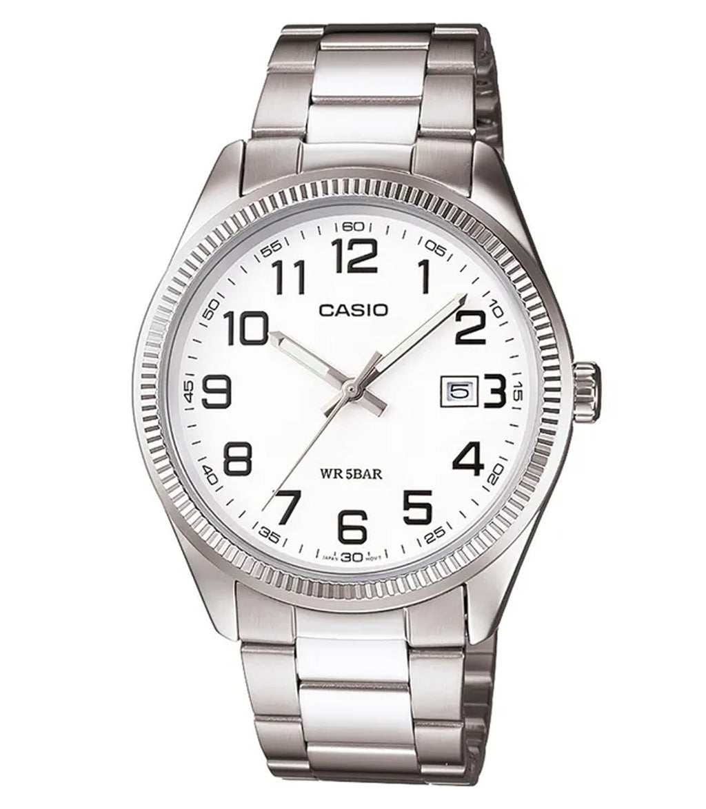 Reloj Casio Metal Mtp-1302d-7b Nuevo Original/relojesymas Surtido Blanco